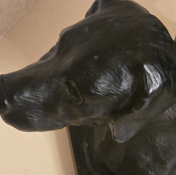 Vintage Dog Bookends Labrador Retriever Heavy Metal Bronze Tone - Picture 5 of 12